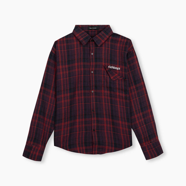 Kids PJ Long Sleeve - Cane Red