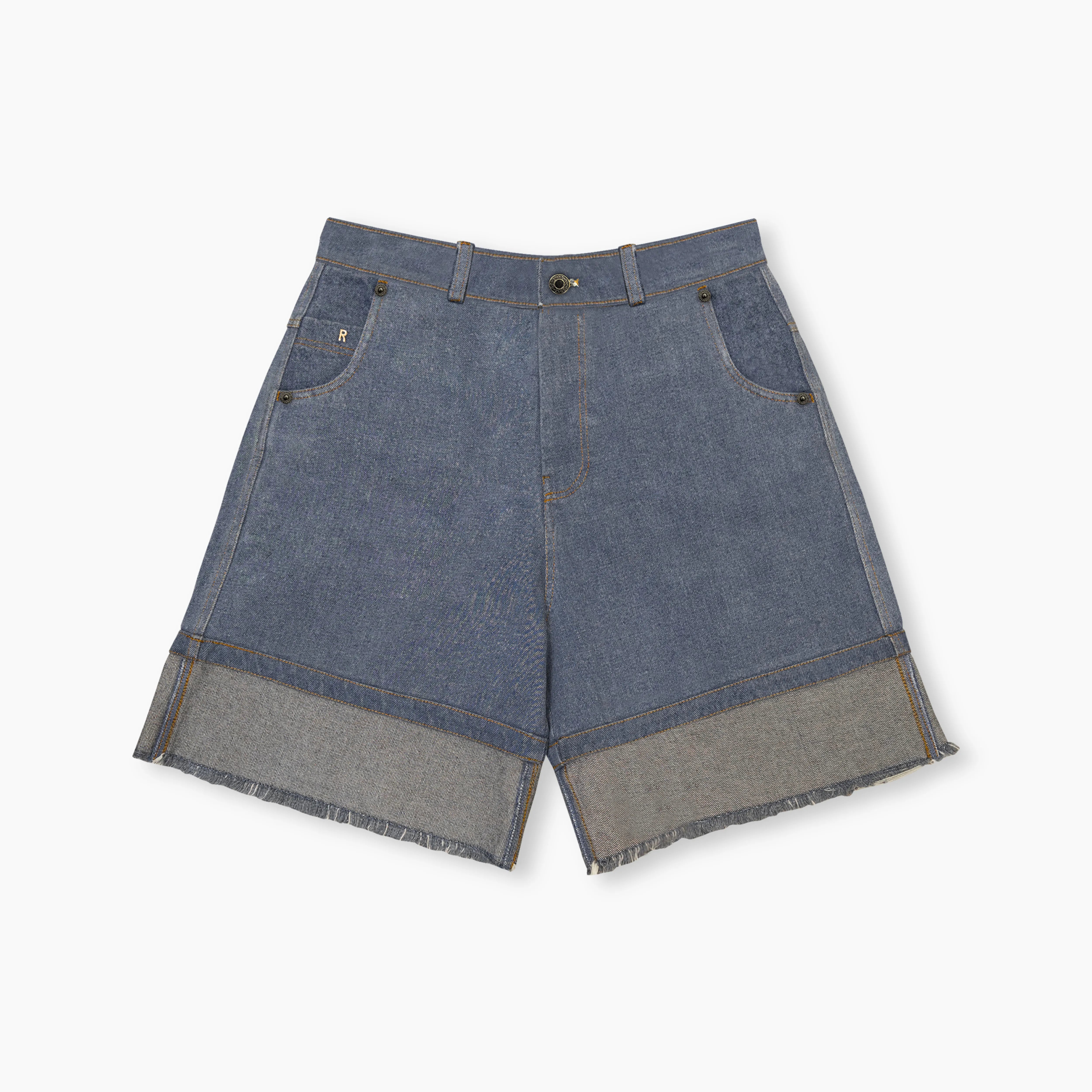 Inverse Denim Shorts - Dull Blue