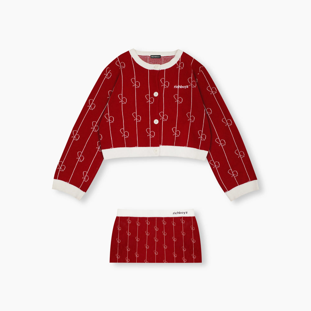 Knit Set - Cane Red