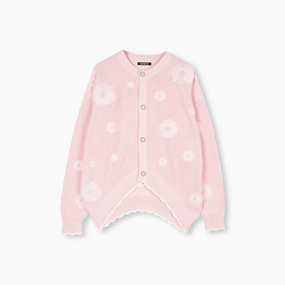 Knitted Cardigan - Pink