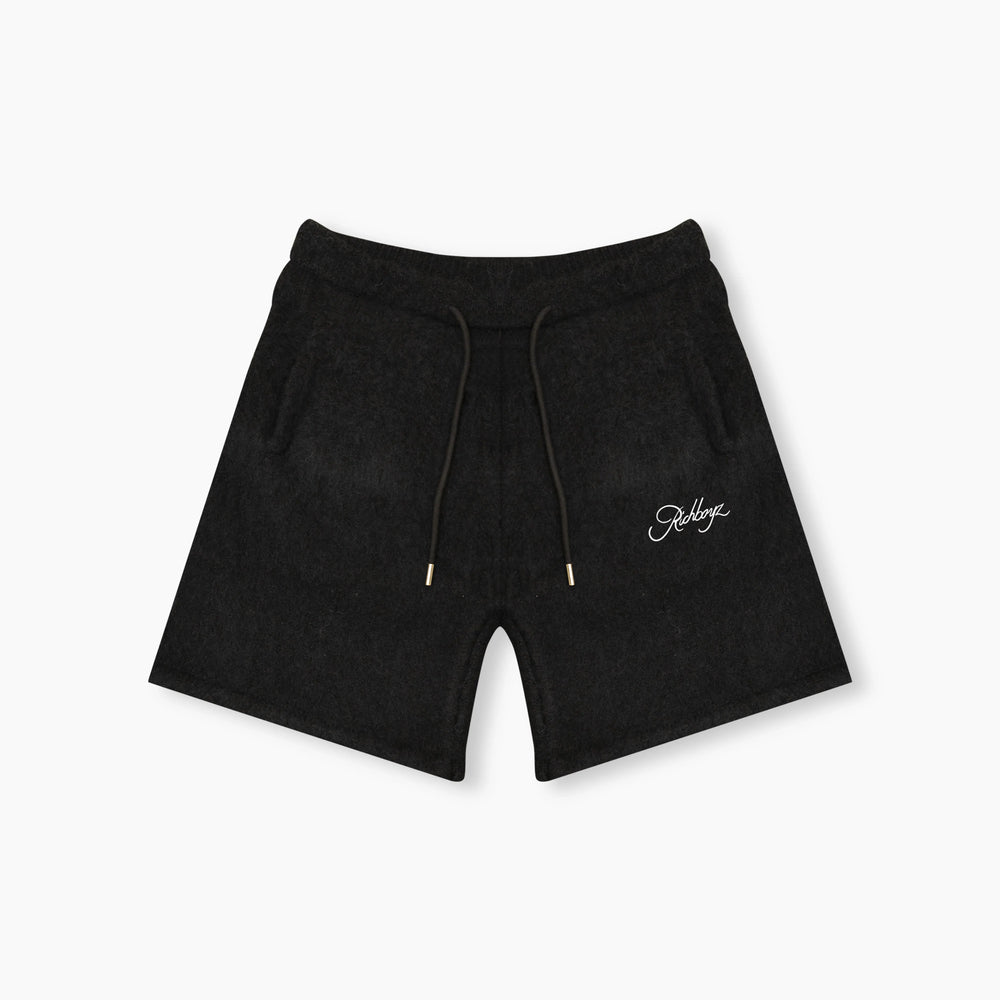 Knitted Mohair Shorts - Obsidian