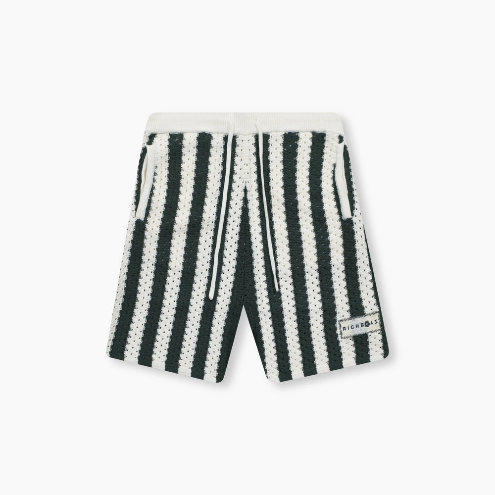 Knitted Pointelle Shorts - Leaf