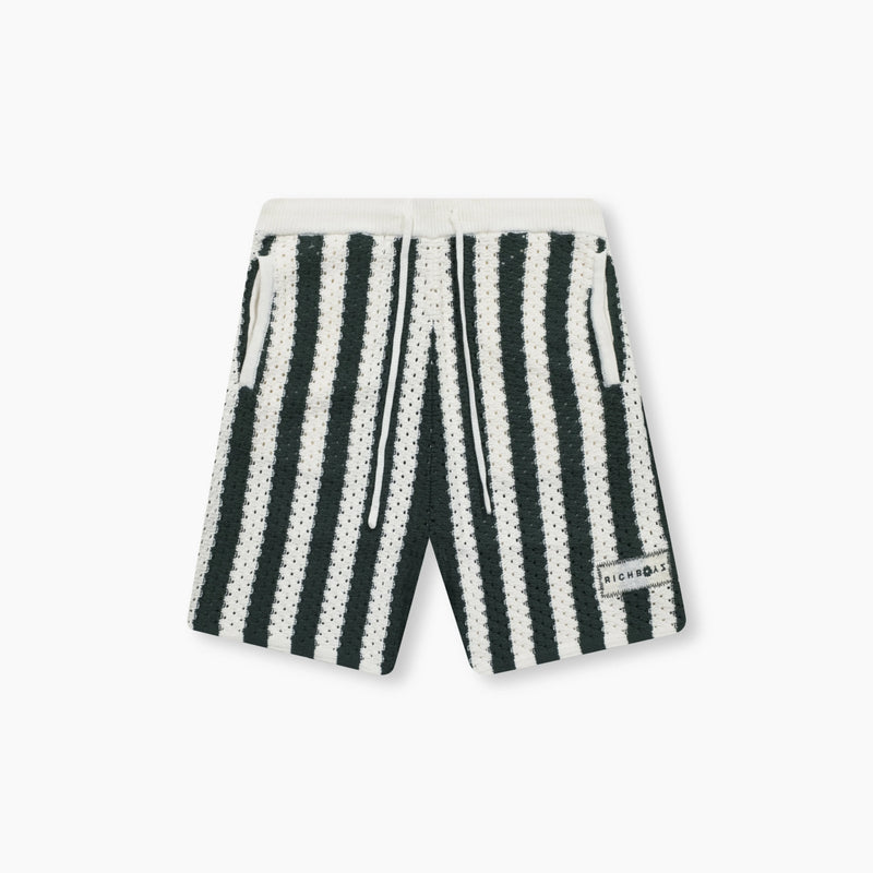 Knitted Pointelle Shorts - Leaf
