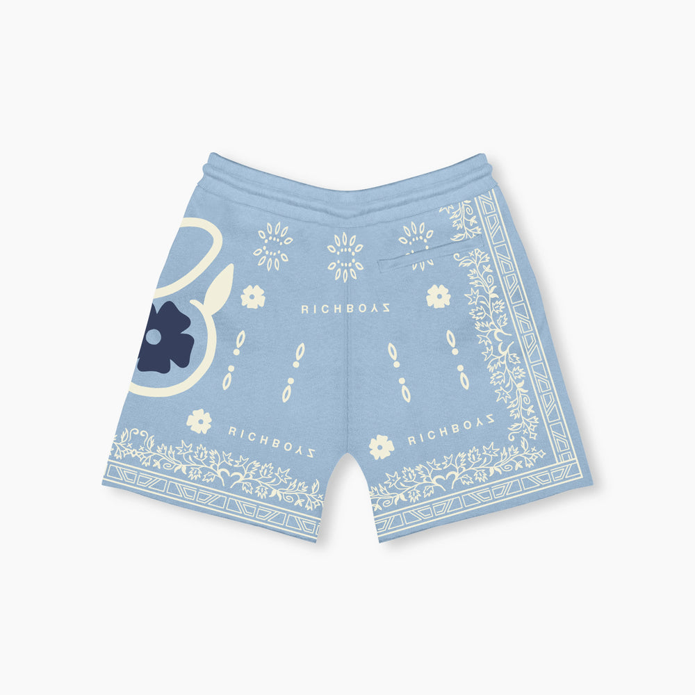 Knitted Porcelain Shorts - Sky