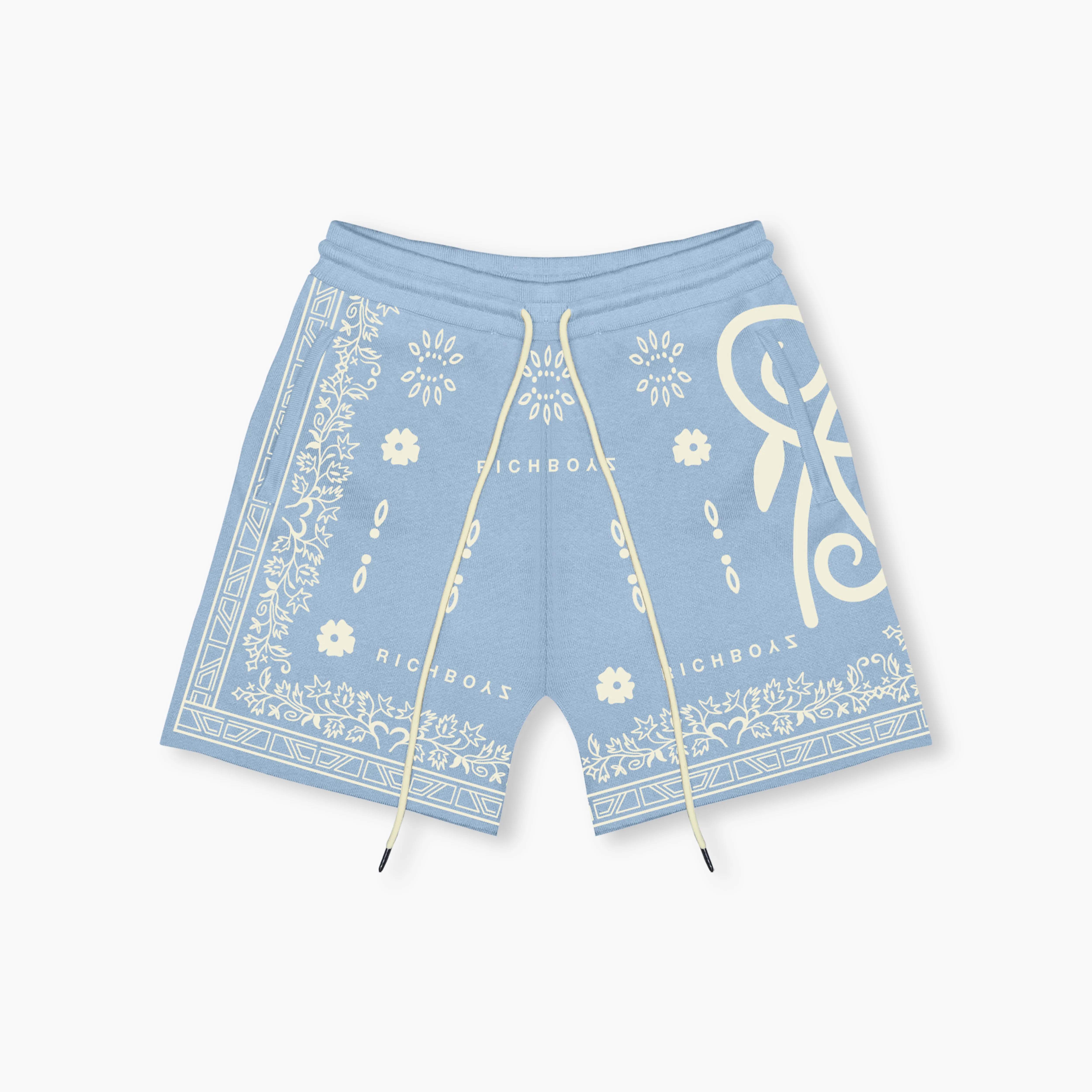 Knitted Porcelain Shorts - Sky