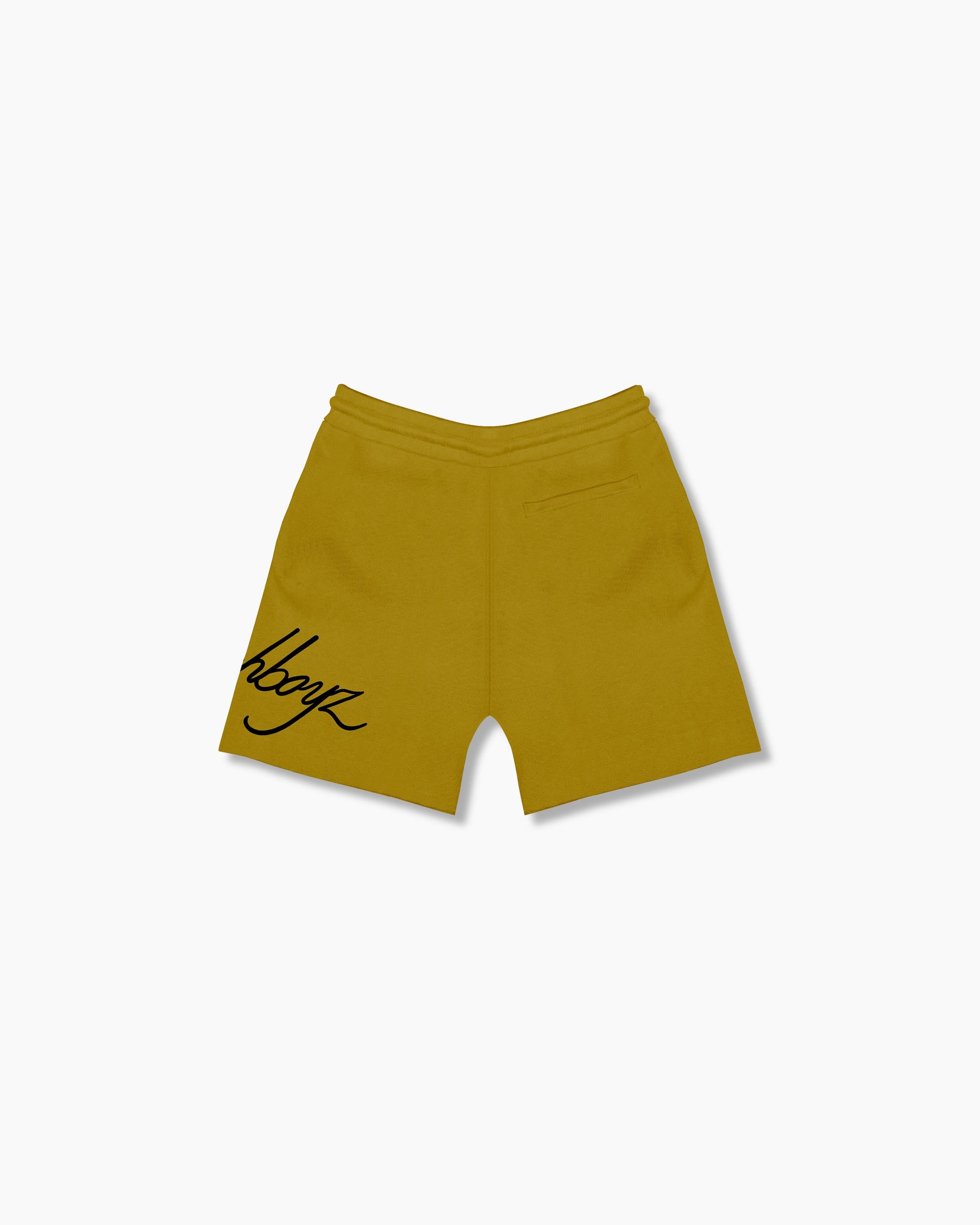 Knitted Summer Shorts - Canary