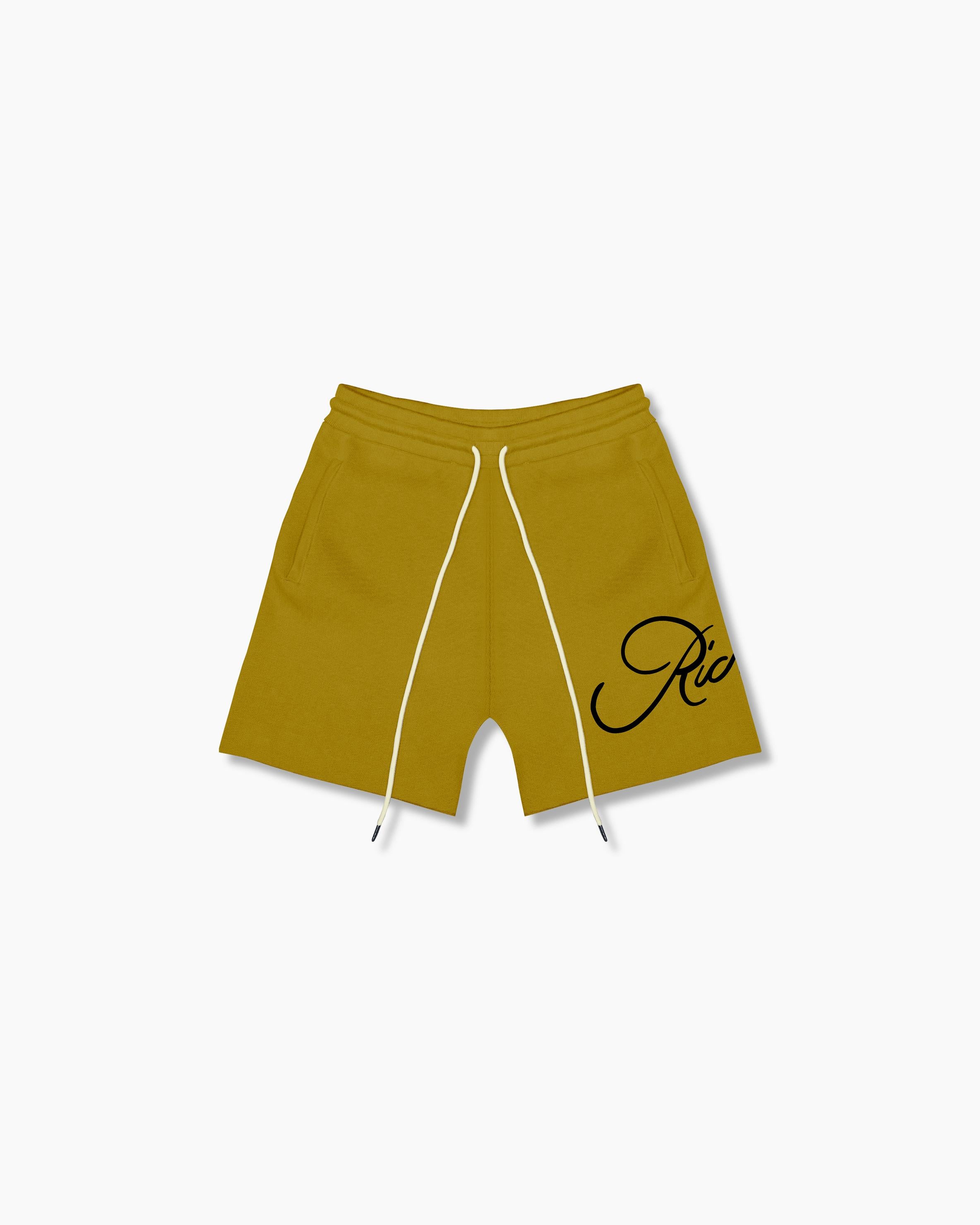 Knitted Summer Shorts - Canary