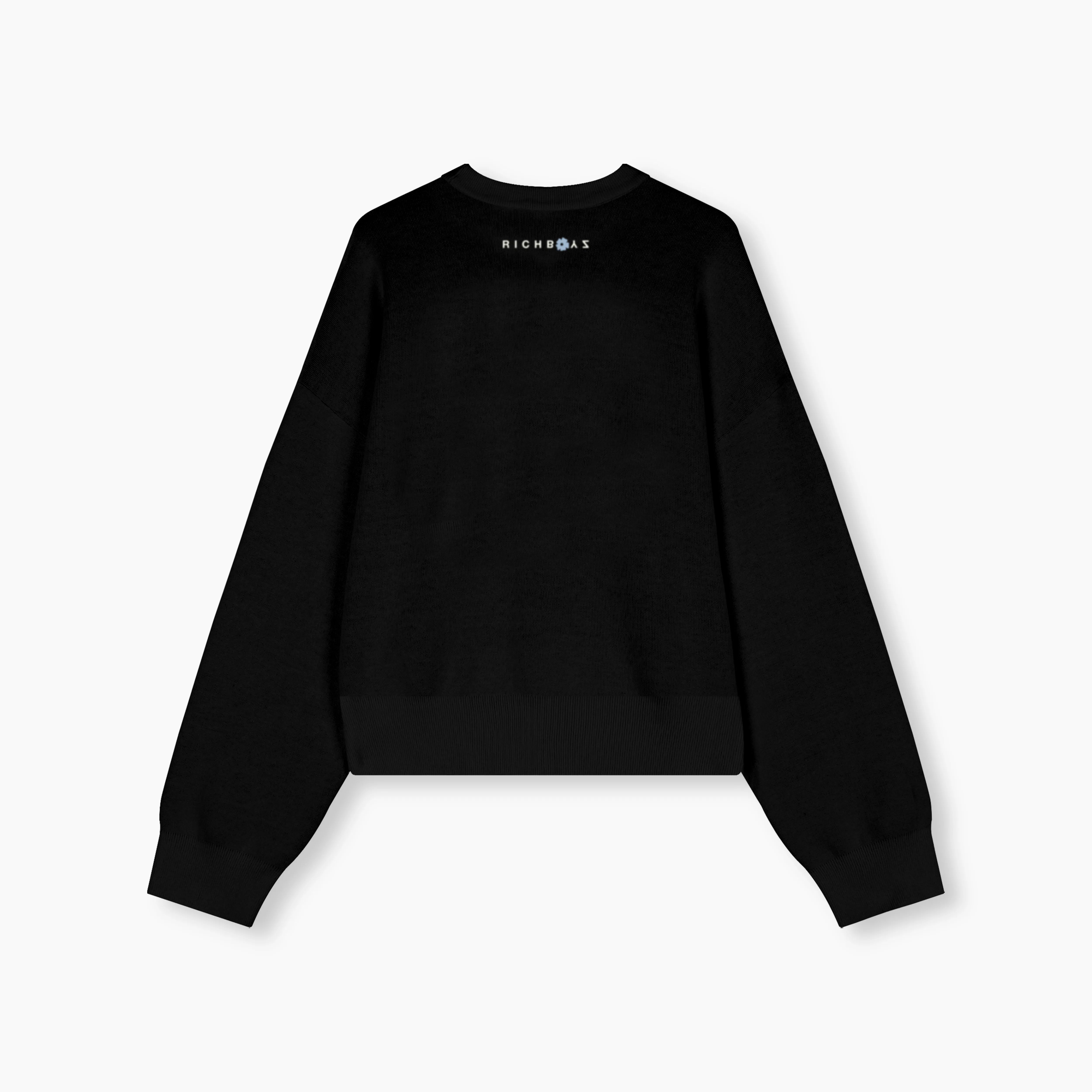 Knitted Porcelain Sweater - Graphite