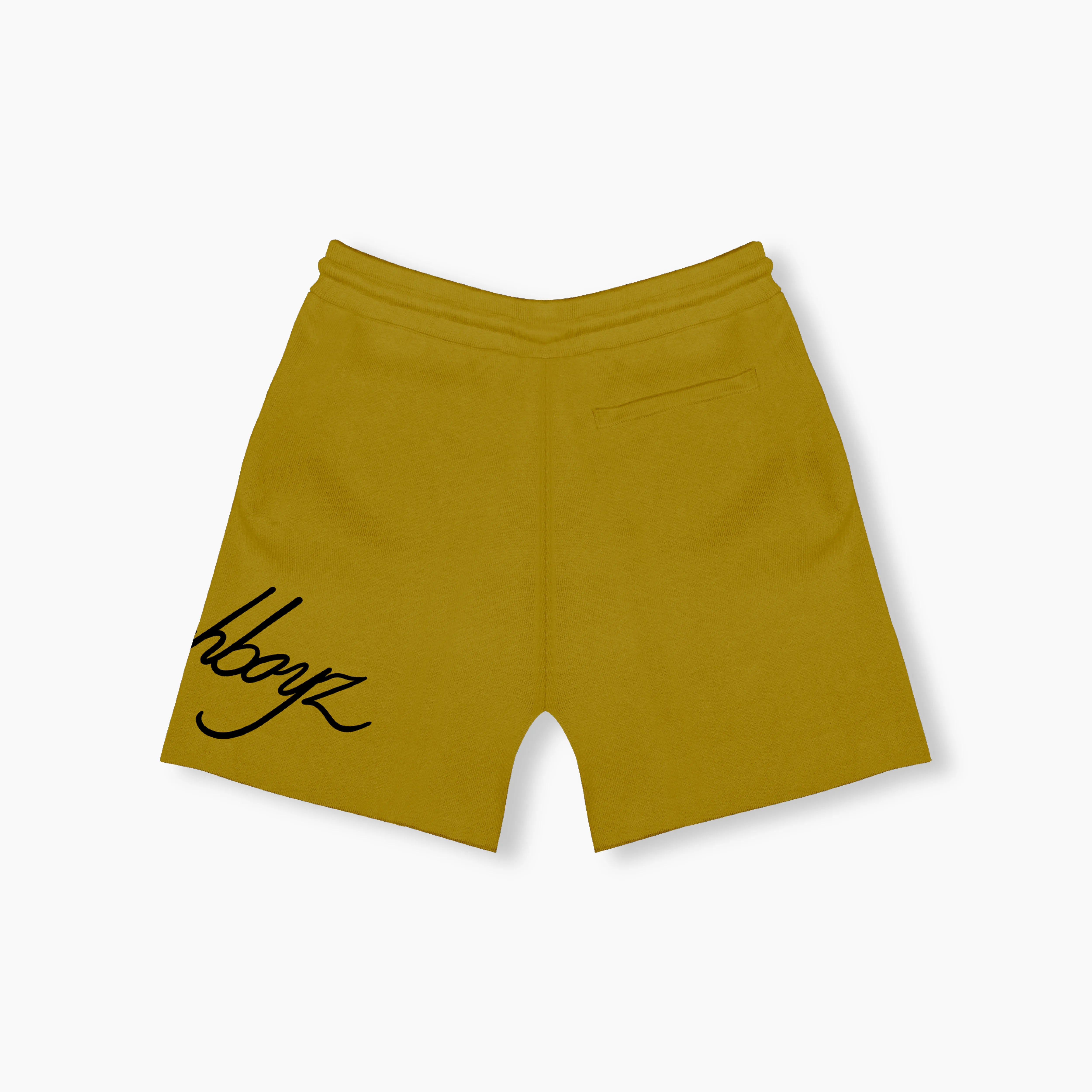 Knitted Summer Shorts - Canary