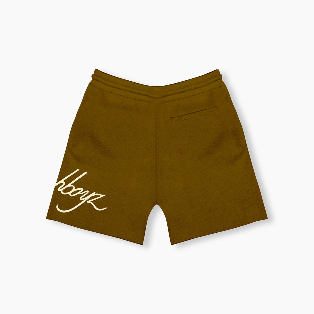 Knitted Summer Shorts - Swamp