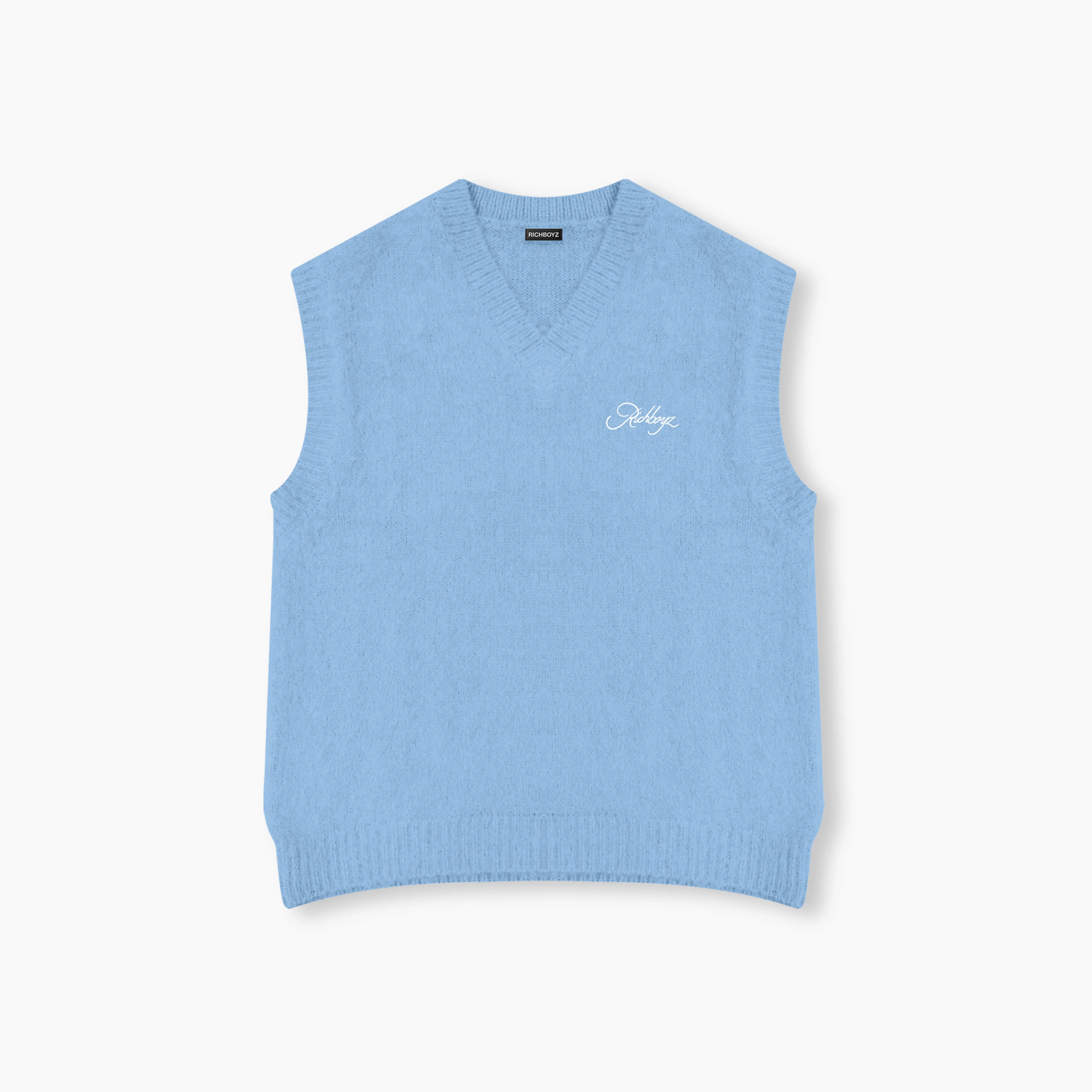 Knitted Mohair Vest - Sky