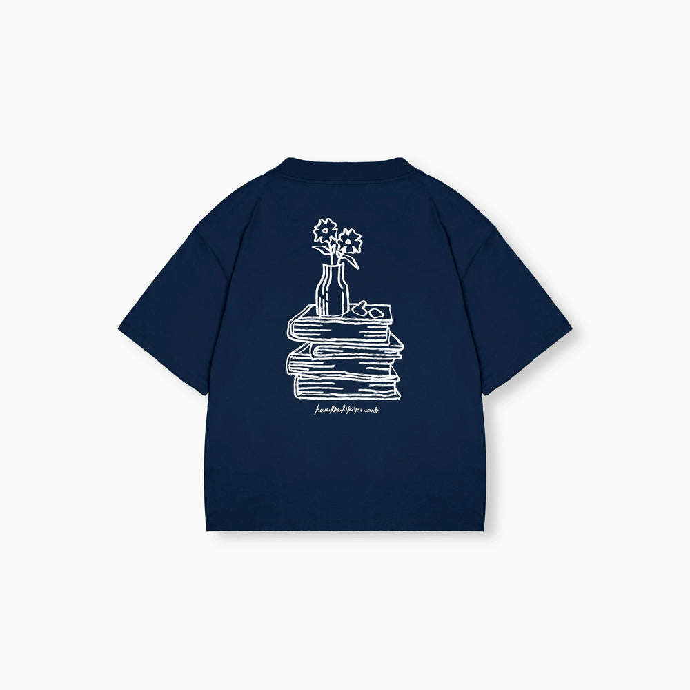 Premium Box Tee - Navy Blue