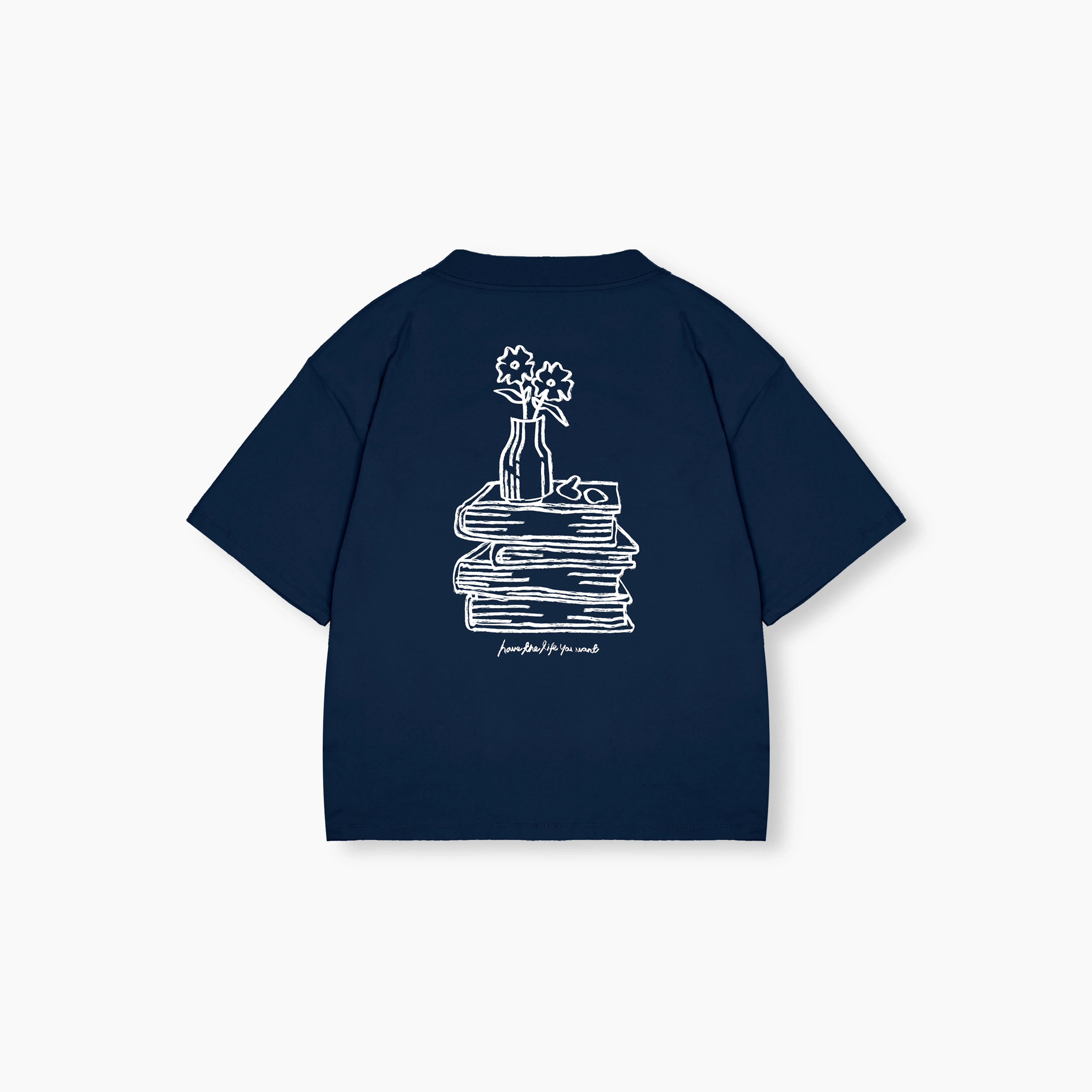 Premium Box Tee - Navy Blue