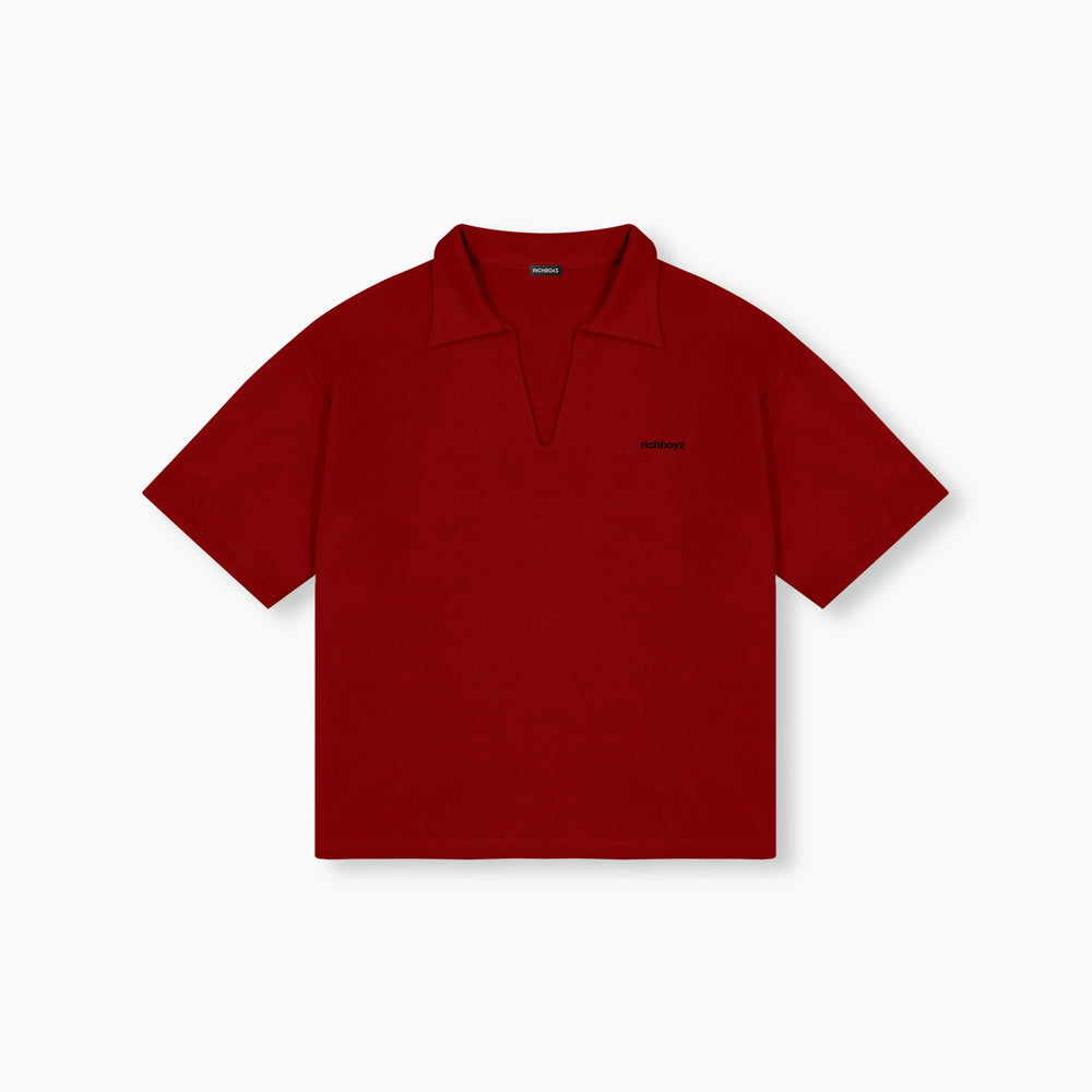 Pique Polo Shirt - Chili Red