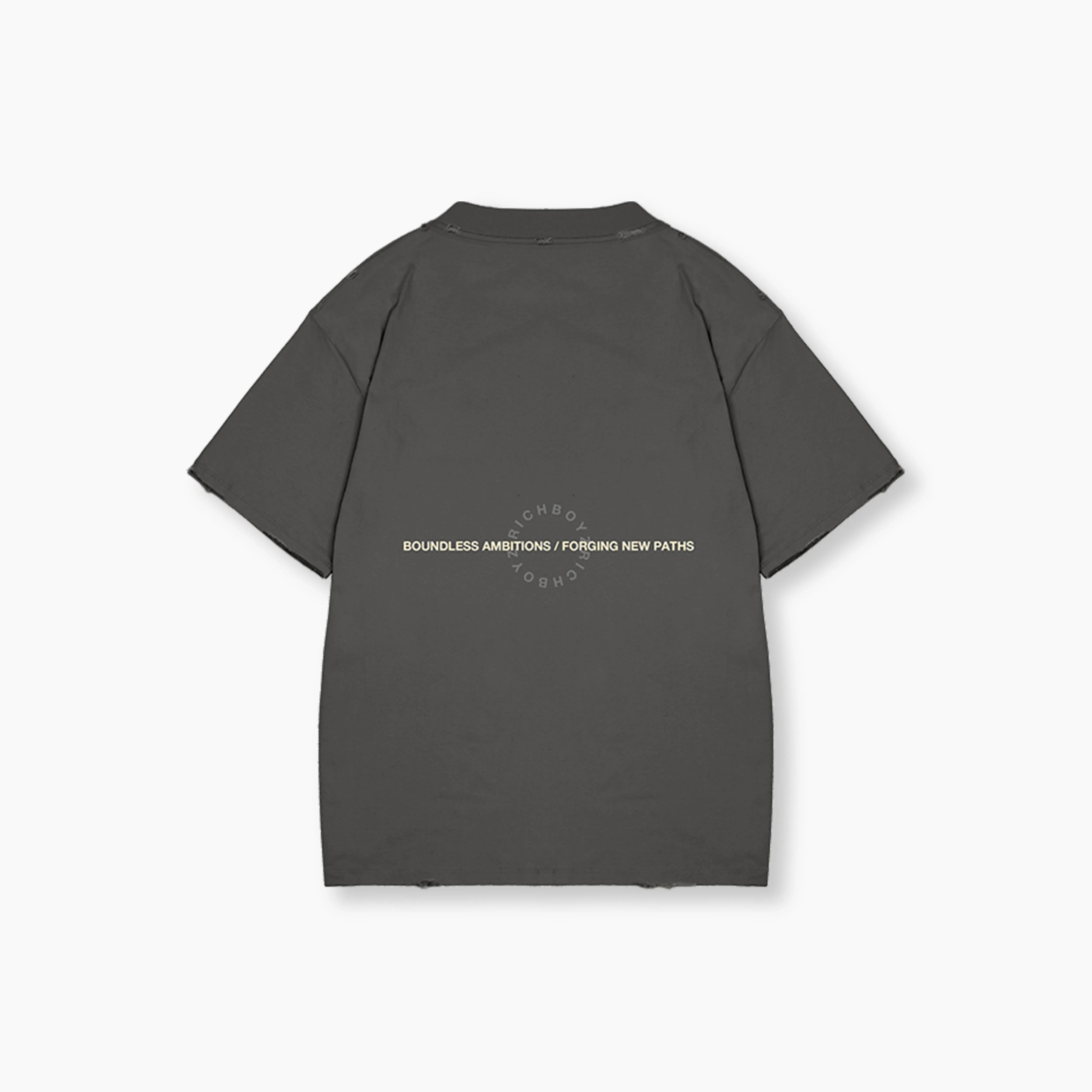 Relaxed Drop Shoulder Tee - Smoke