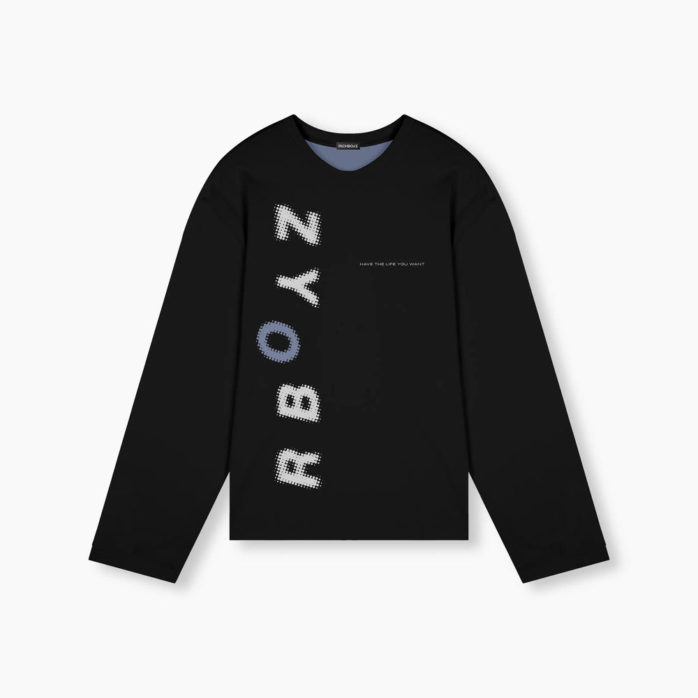 Raw Edge Long Sleeve - Slate