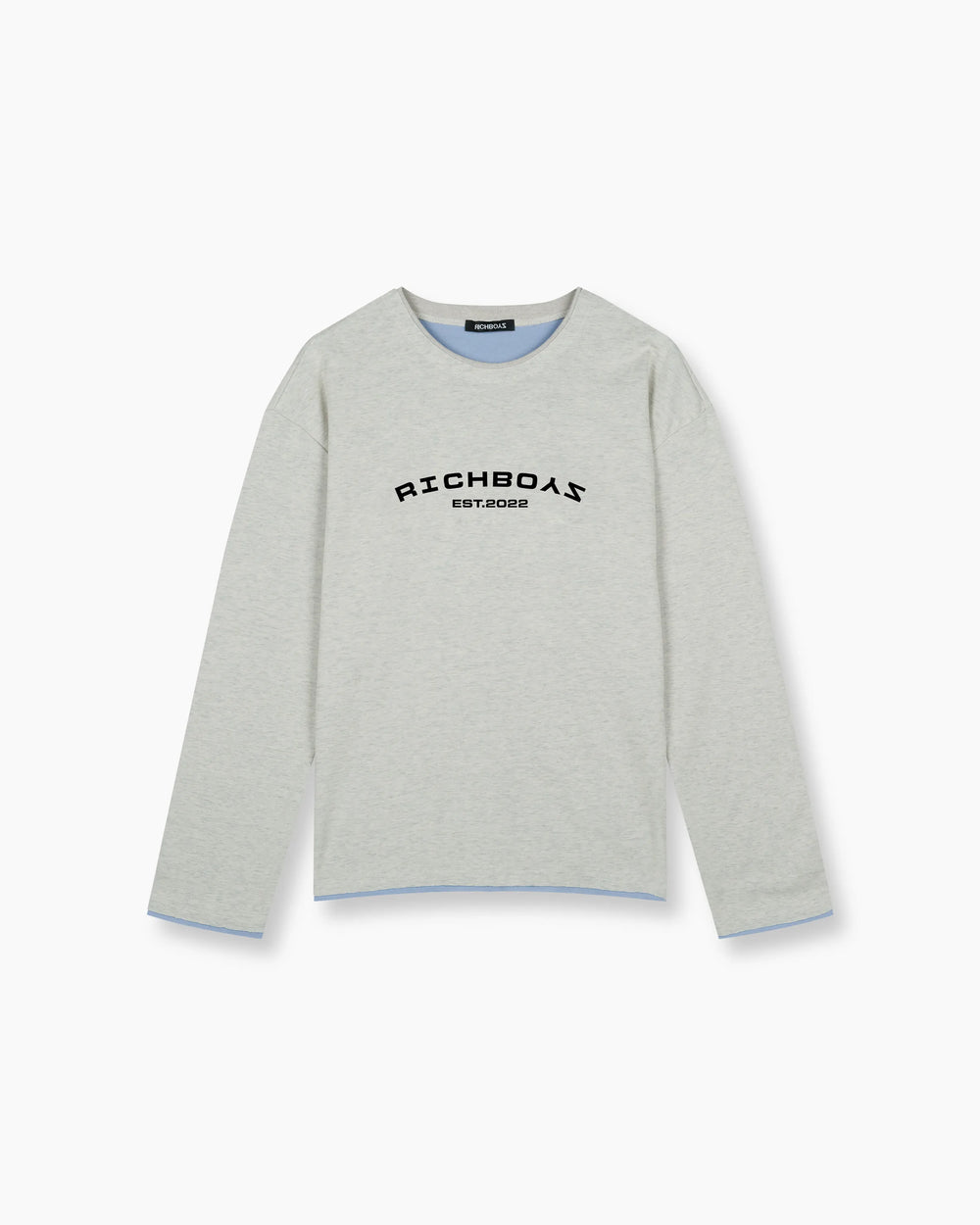 Raw Edge Long Sleeve - Lagoon