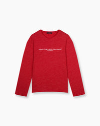 Raw Edge Long Sleeve - Lava