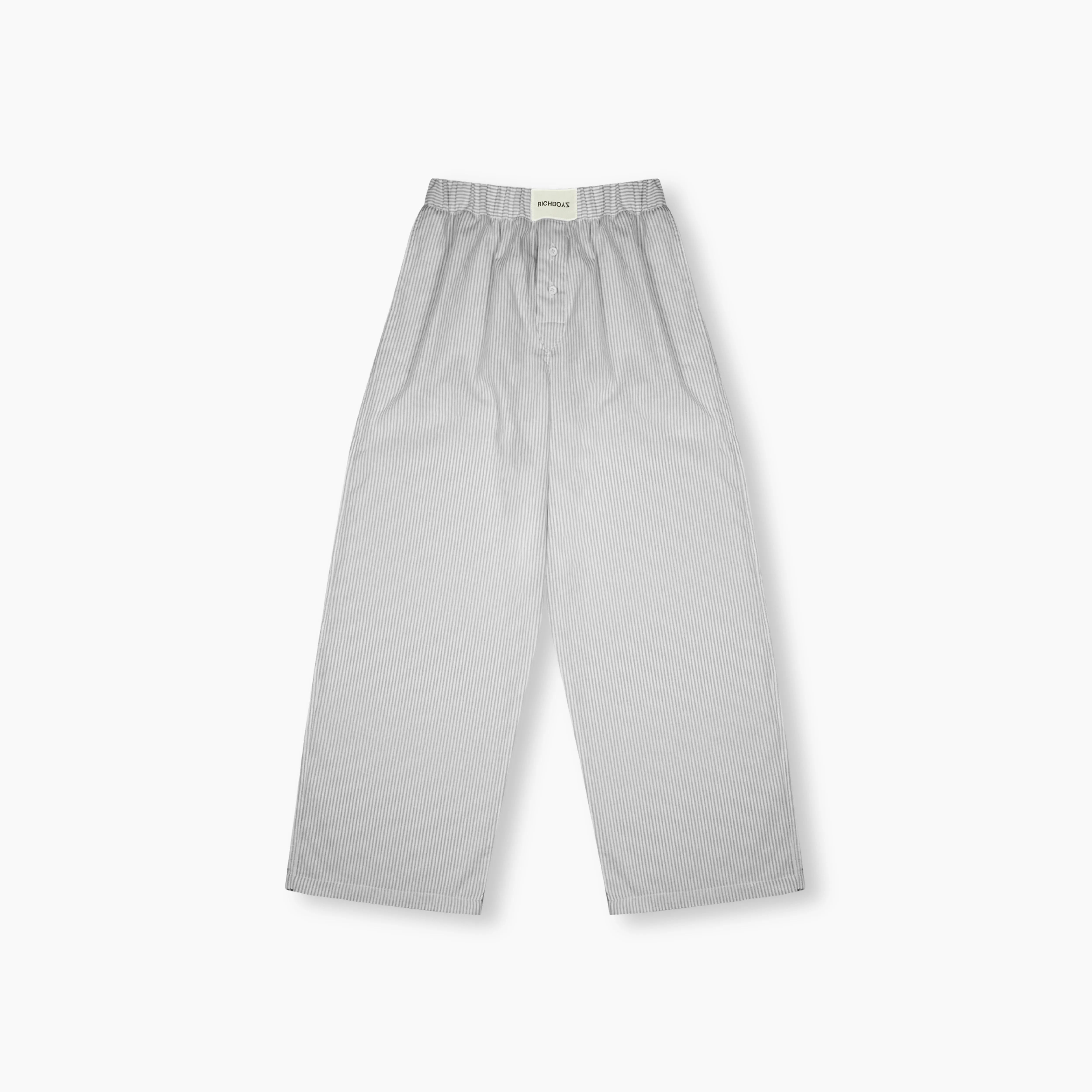 Stripe Relax Pants - Muted Black
