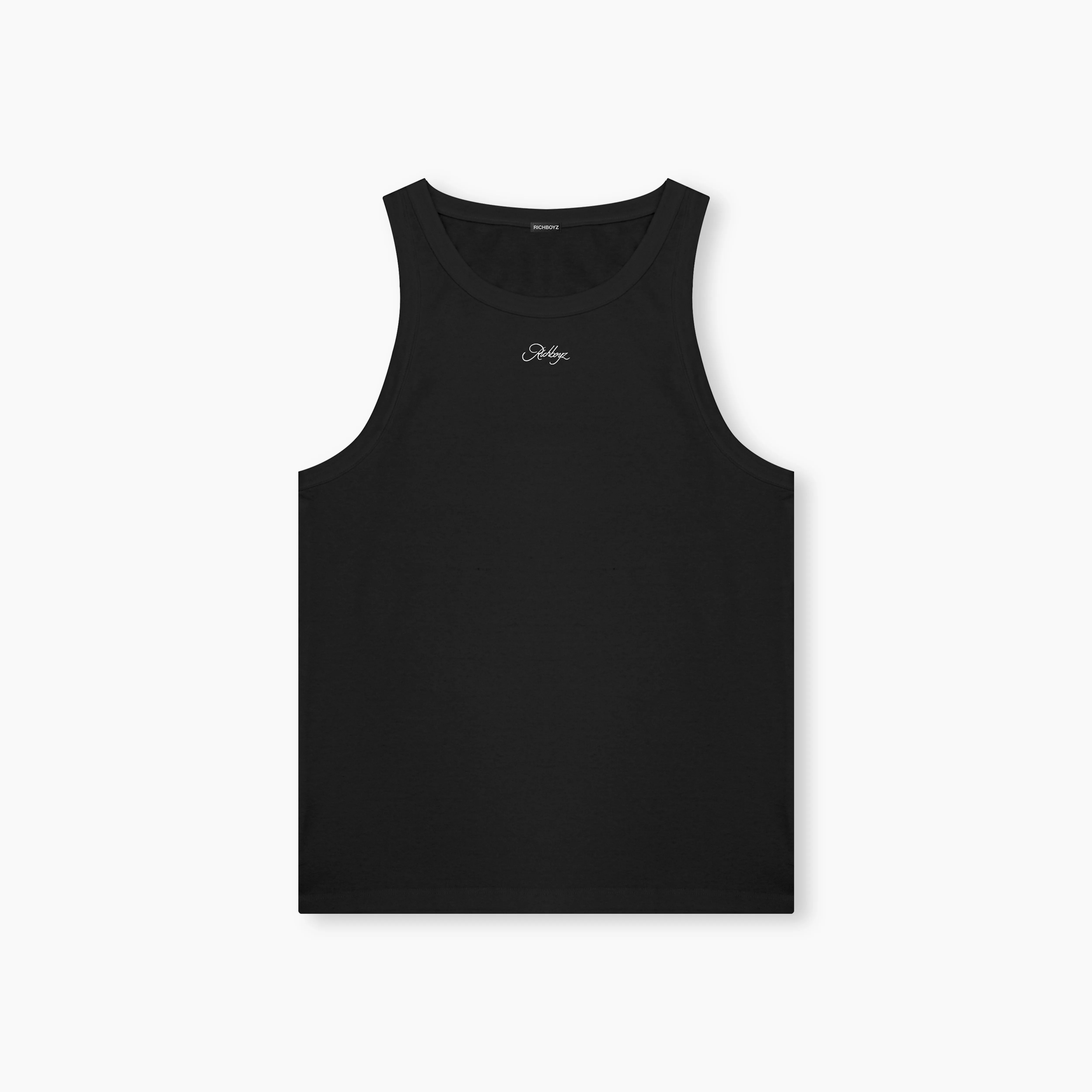 Cotton Rib Tank Top Men - Obsidian