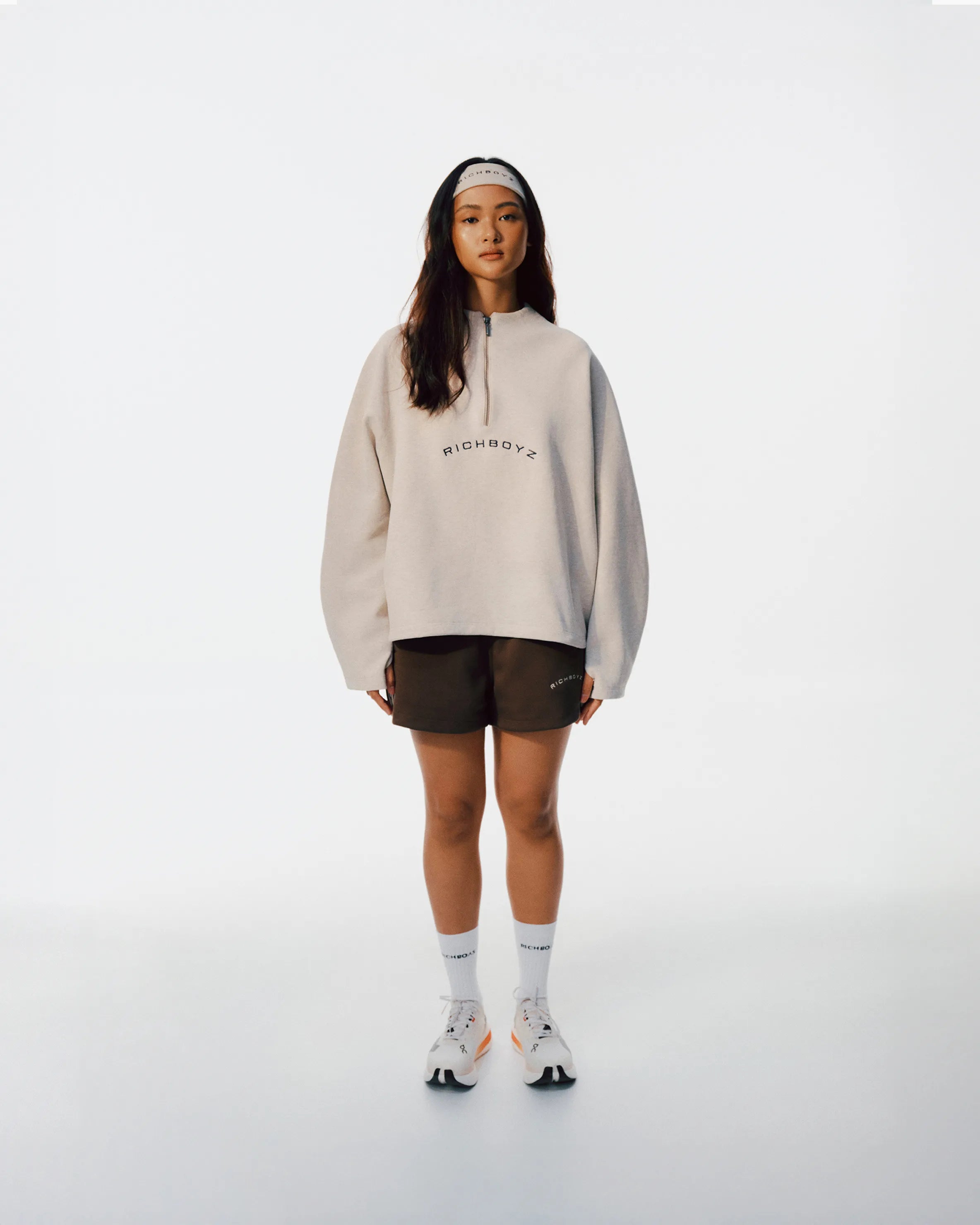 Airy Zip Sweater - Heather Gray