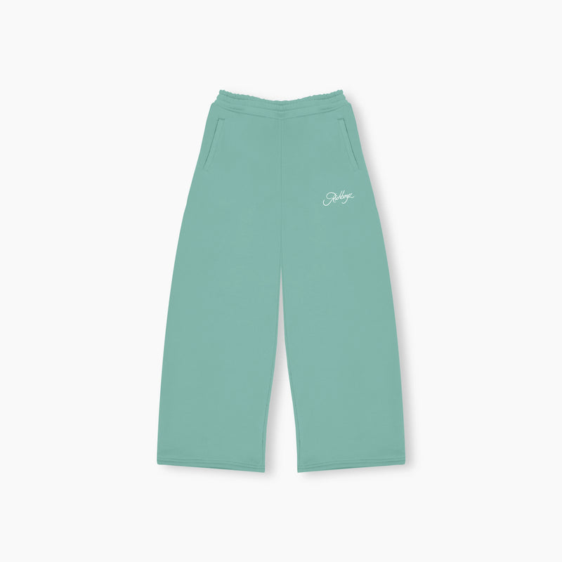 Wide Leg Sweatpants - Jade