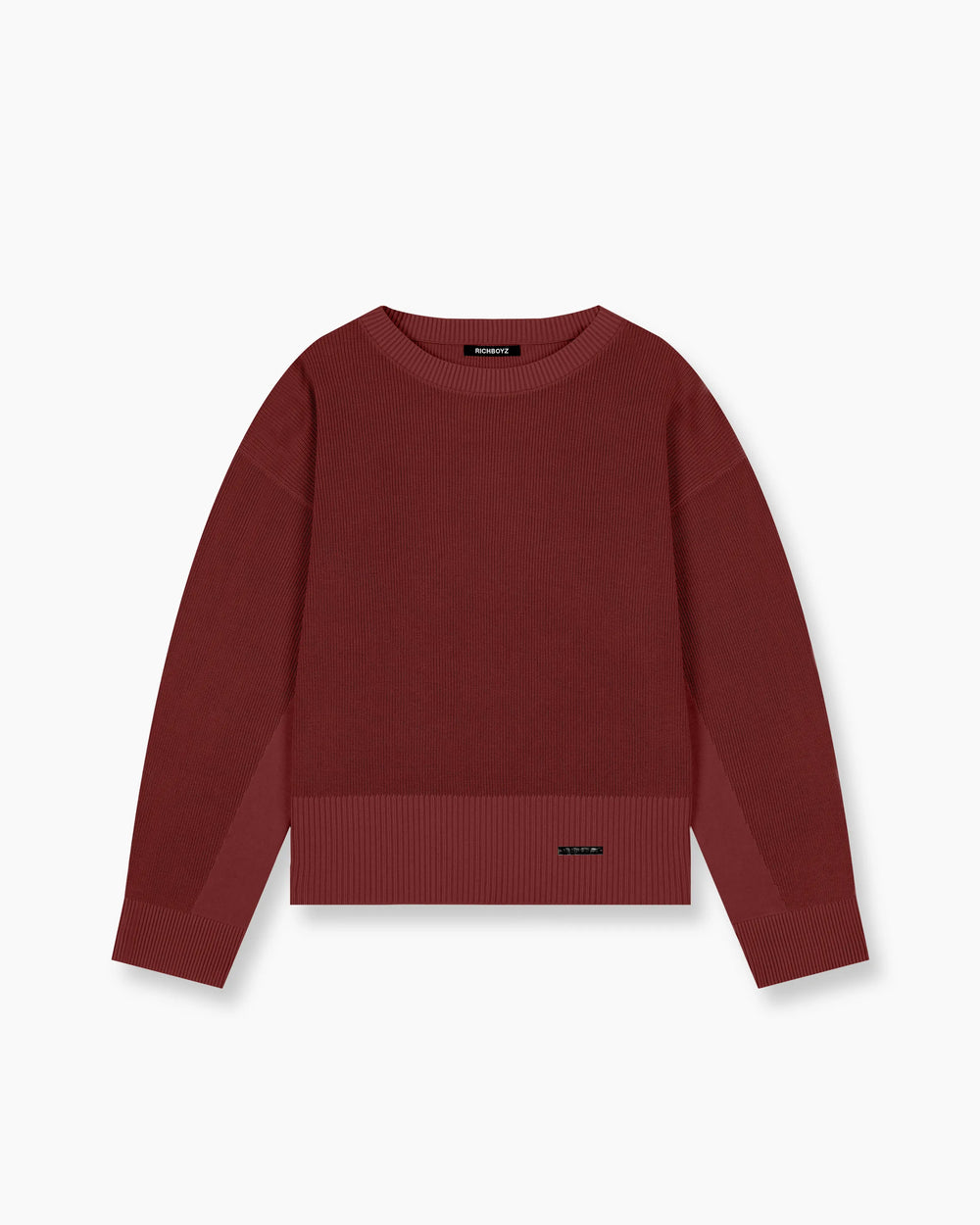 Washed Knitted Sweater - Red