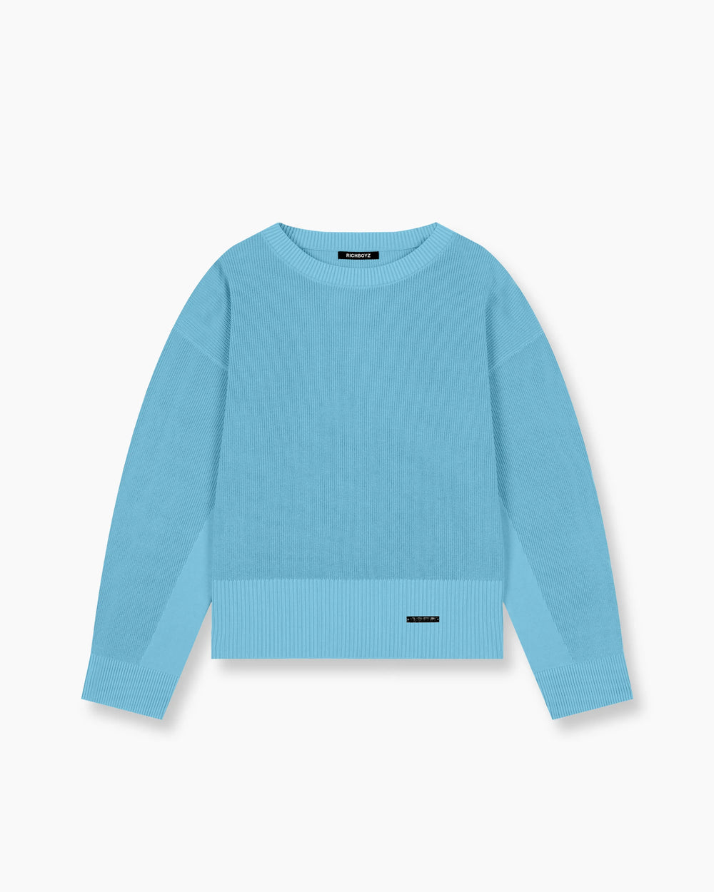 Washed Knitted Sweater - Sky Blue
