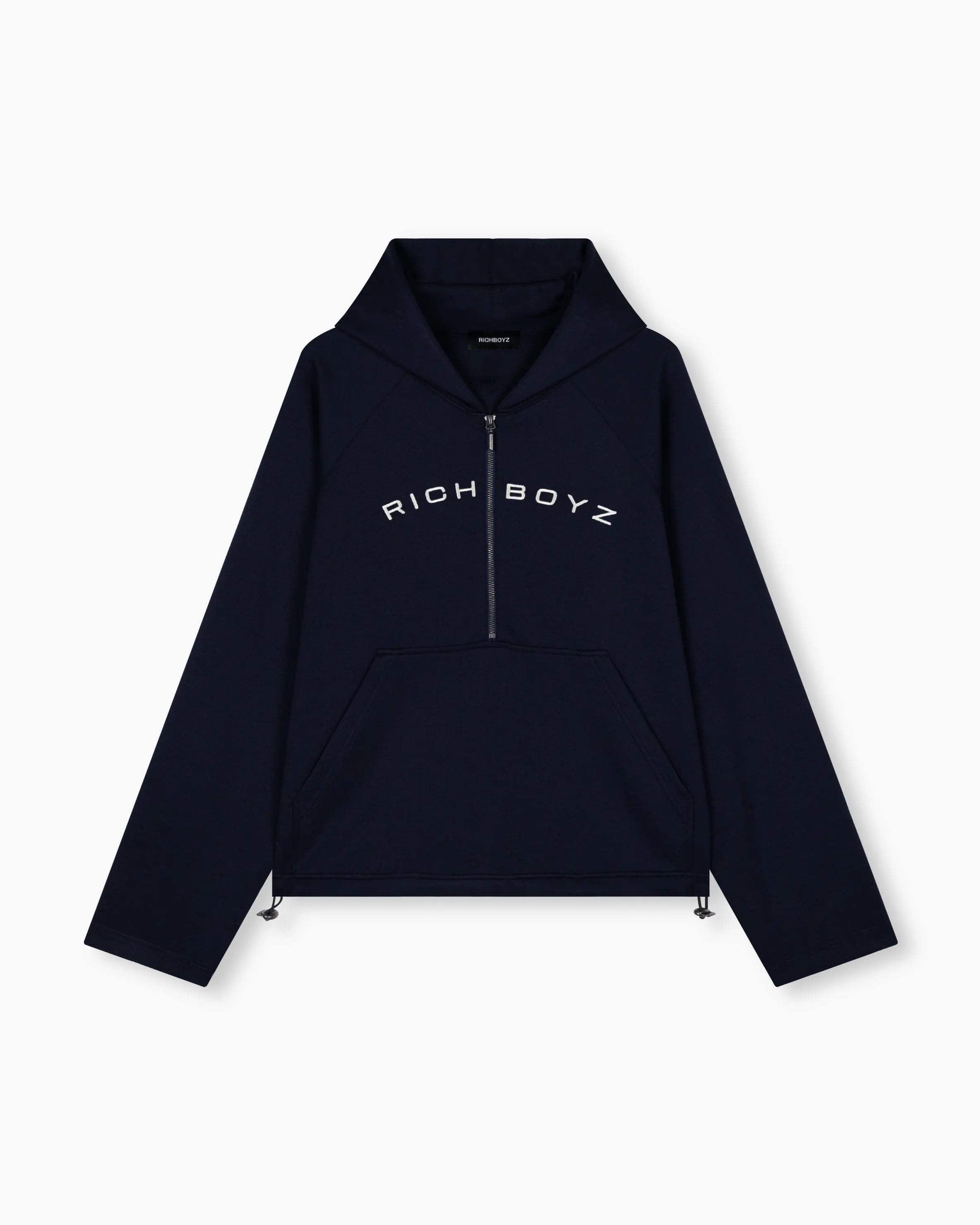 Airy Quarter Zip Hoodie - Navy Blue