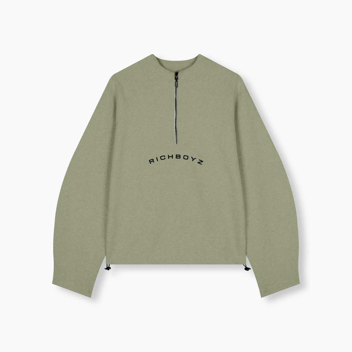 Airy Zip Sweater - Moss