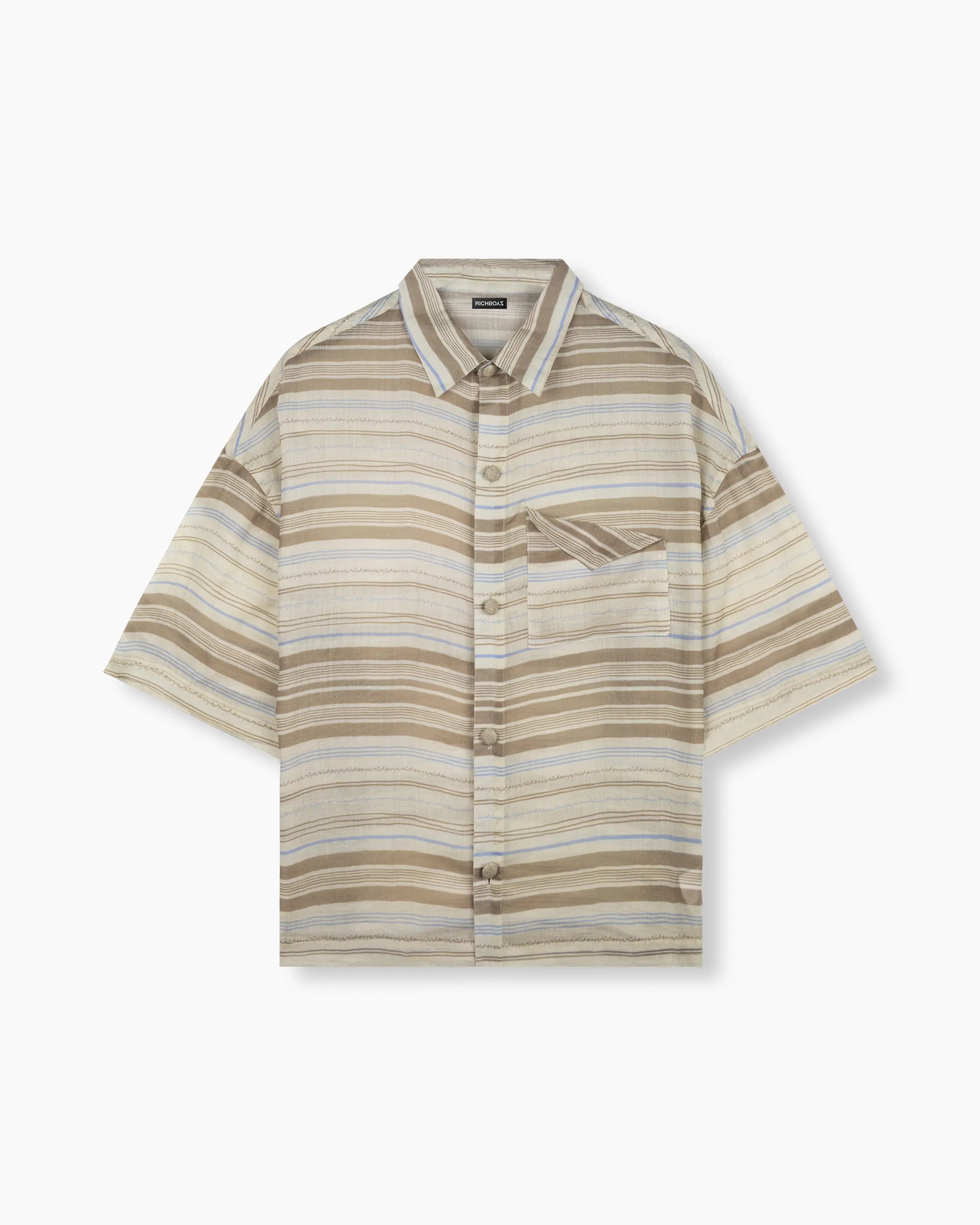 Box Linen Polo - Brown