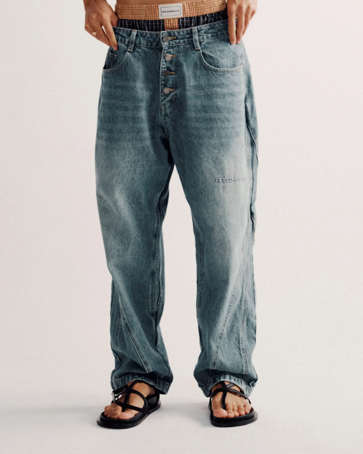 Barrel Denim Pants - Washed Indigo