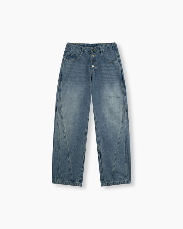 Barrel Denim Pants - Washed Indigo