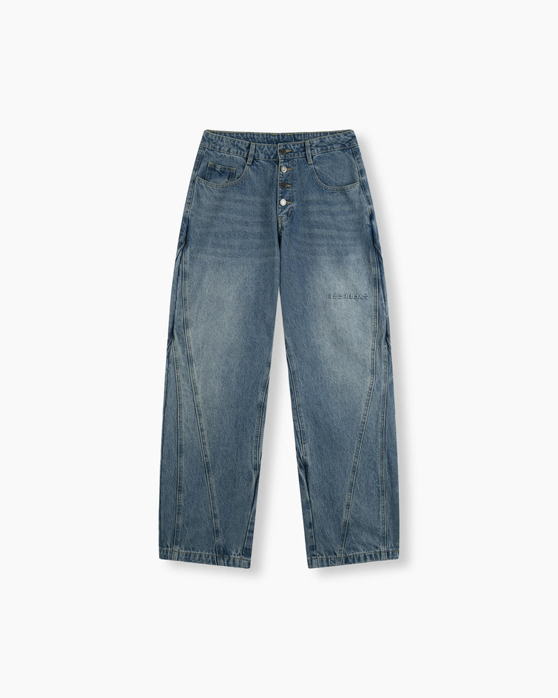 Barrel Denim Pants - Washed Indigo