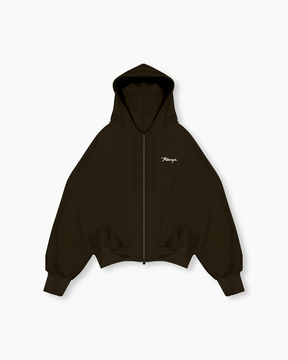 Zip Plush Hoodie - Cocoa