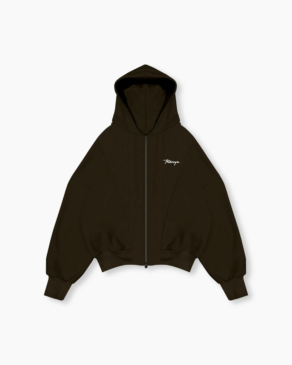 Zip Plush Hoodie - Cocoa