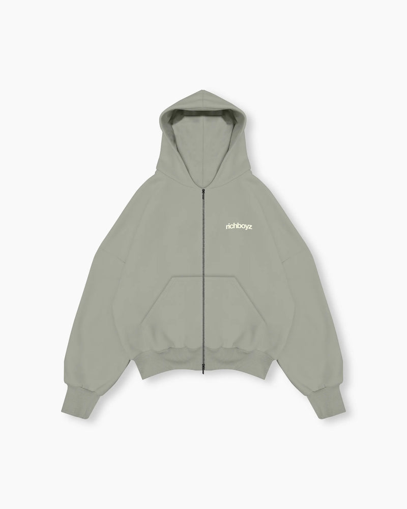 Double Zip Box Hoodie V2 - Icy Gray