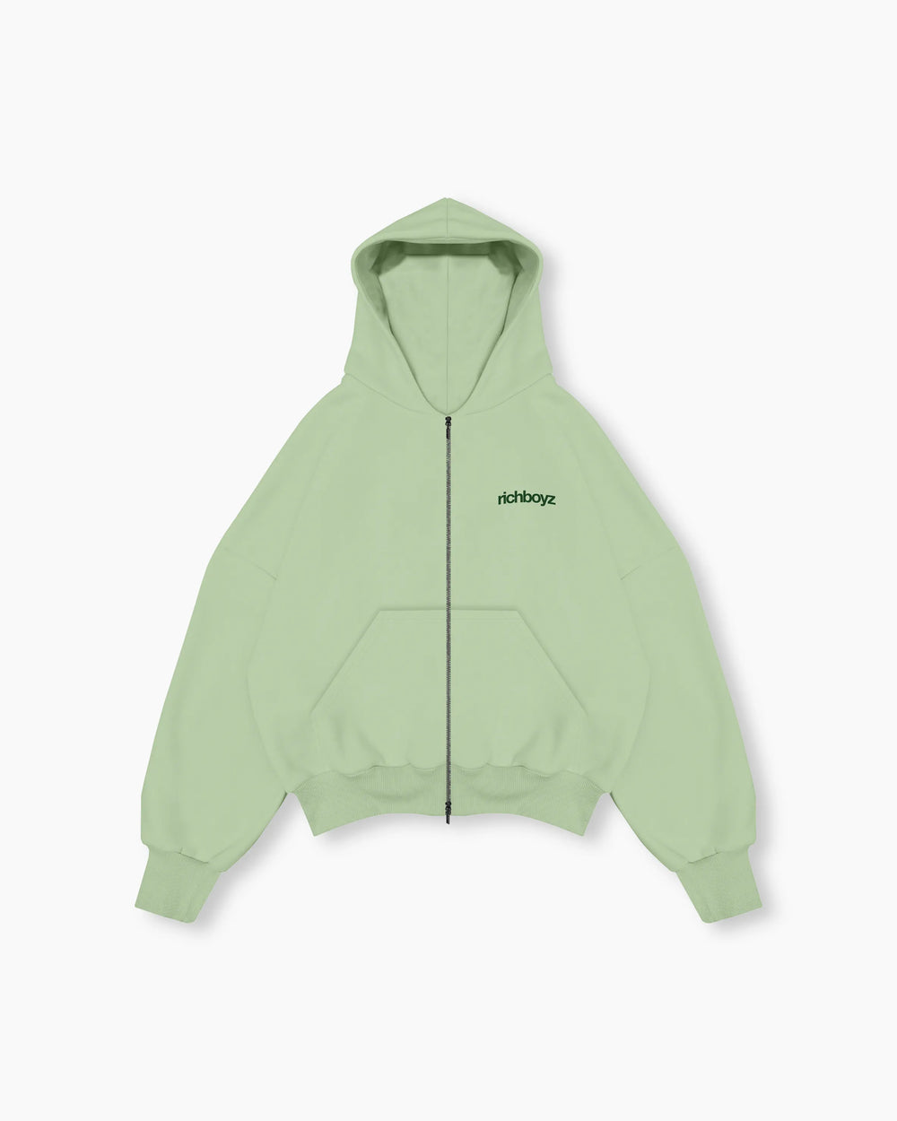 Double Zip Box Hoodie V2 - Matcha