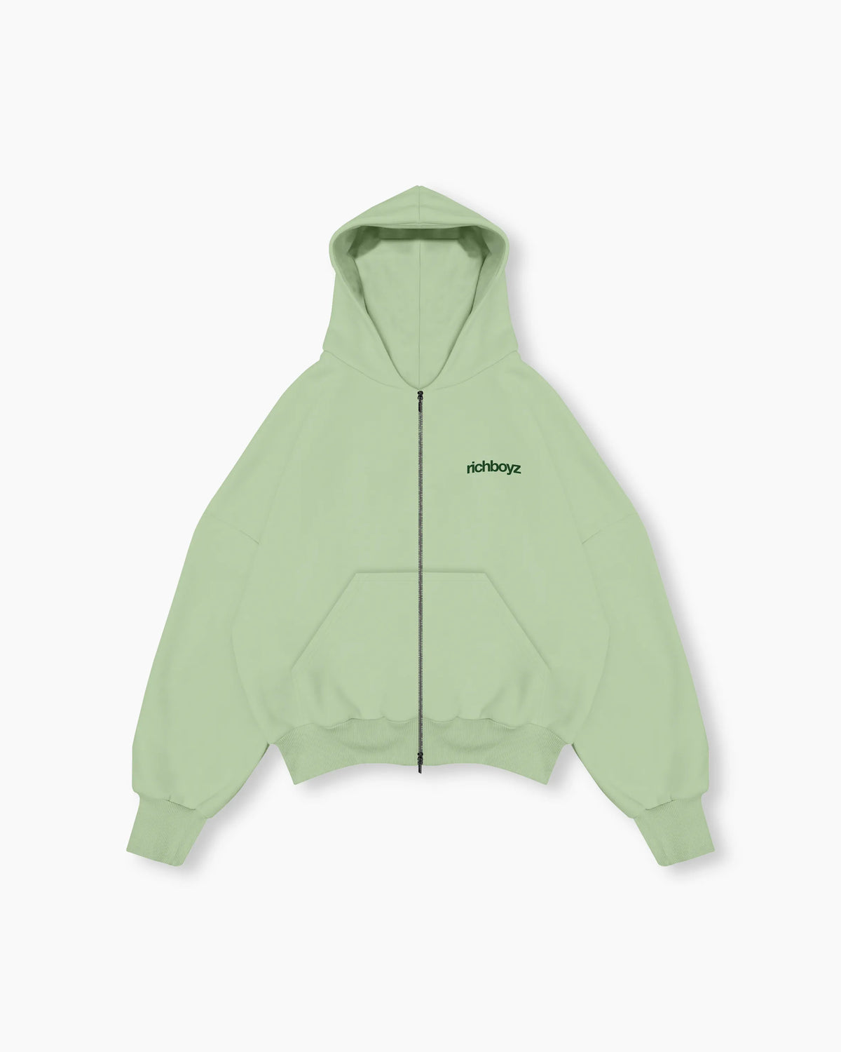 Double Zip Box Hoodie V2 - Matcha