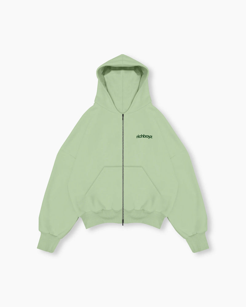 Double Zip Box Hoodie V2 - Matcha
