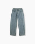 Straight Denim Pants - Washed Blue