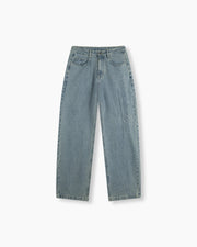 Straight Denim Pants - Washed Blue