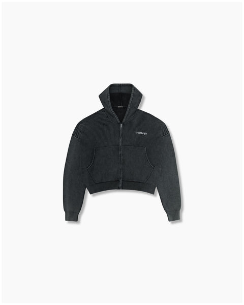 ★人気★【ARCHIVE BOLD】★NET KNIT HOOD ZIP-U.P★ knitted-full-zip-box-hoodie-