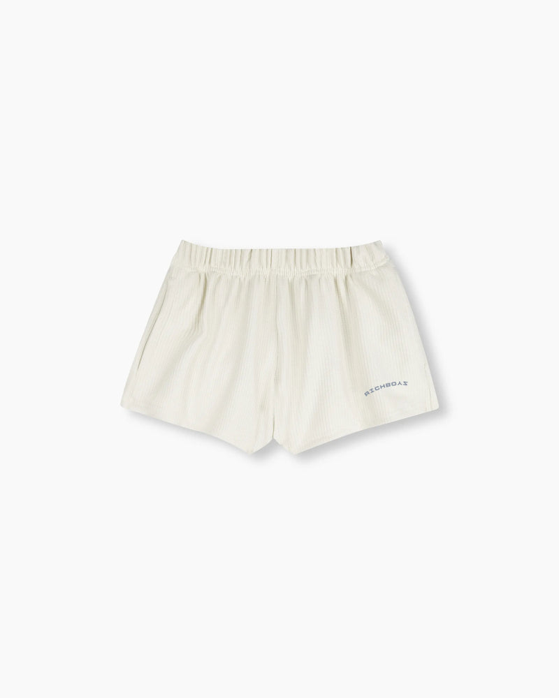 Mini Waffle Short - White