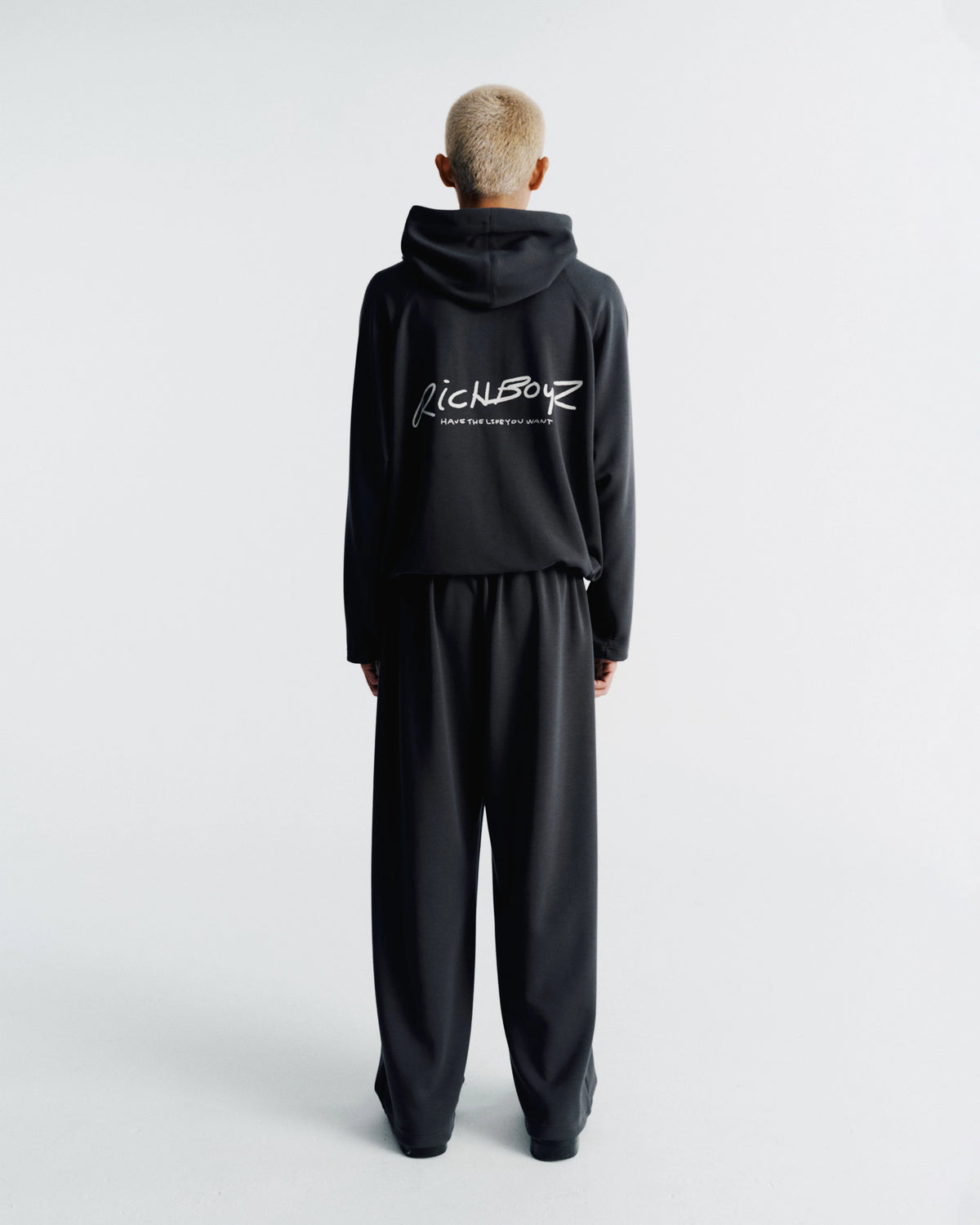 Airy Quarter Zip Hoodie - Smoke