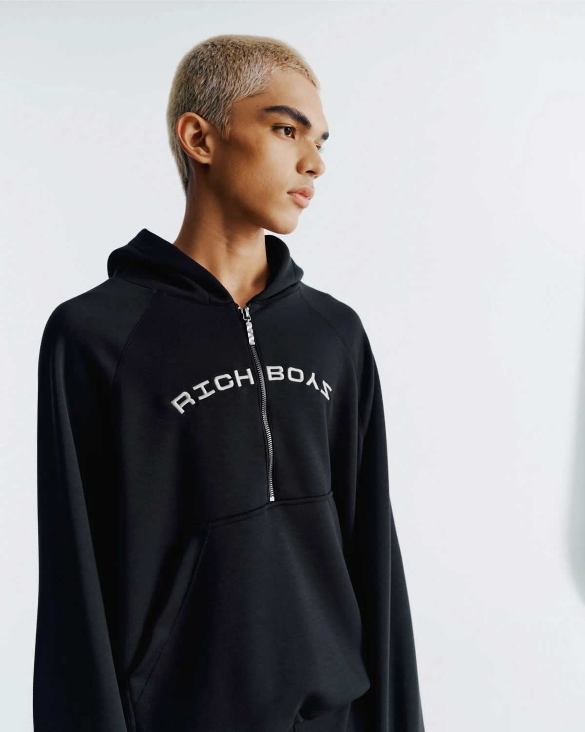 Airy Quarter Zip Hoodie - Midnight