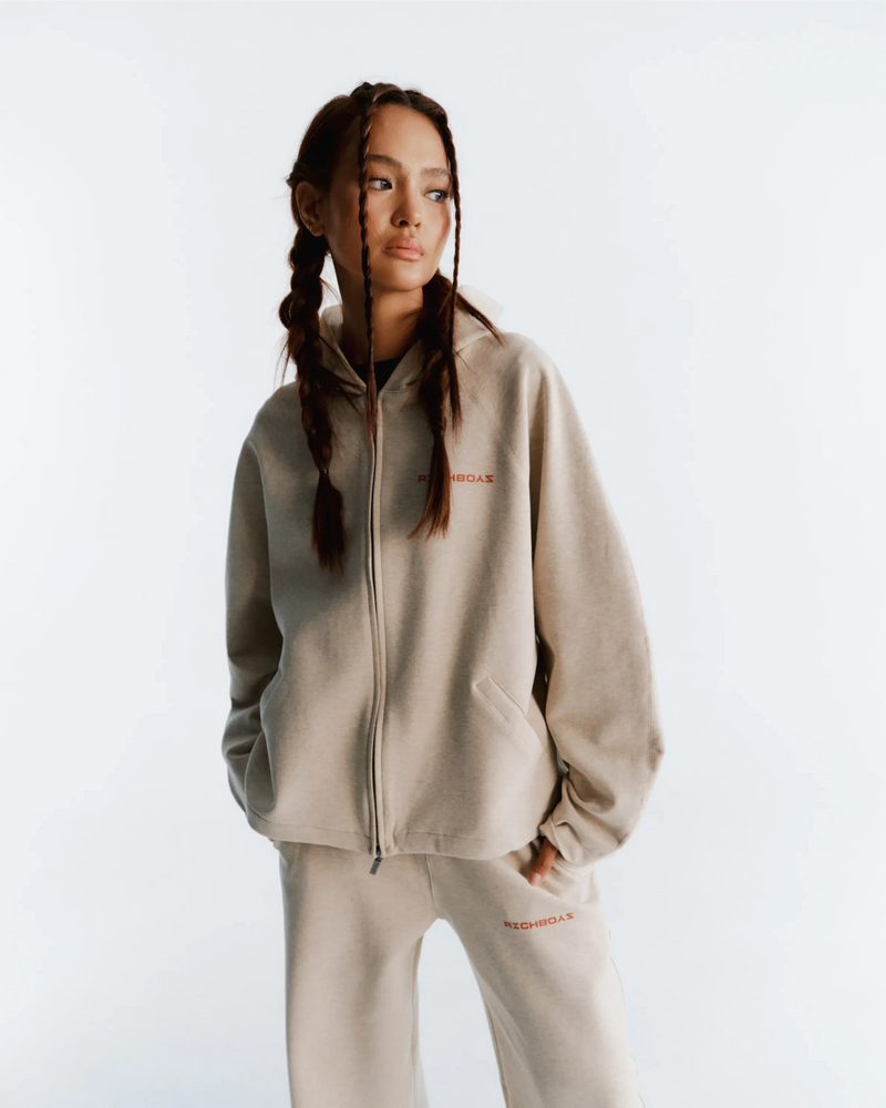 Airy Zip Hoodie - Gray