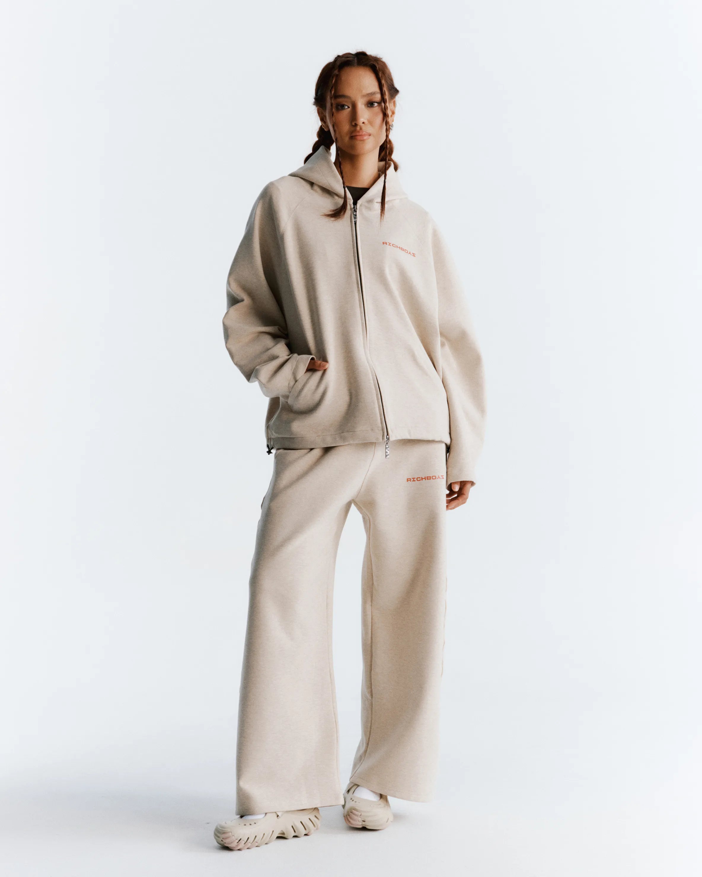 Airy Zip Hoodie - Gray
