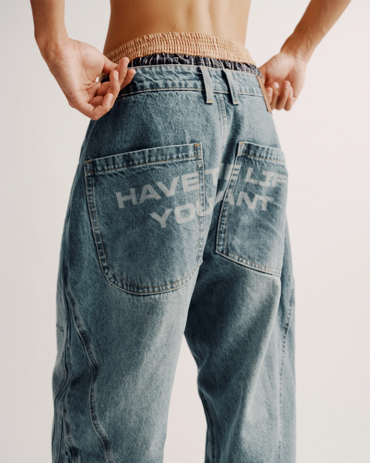 Barrel Denim Pants - Washed Indigo