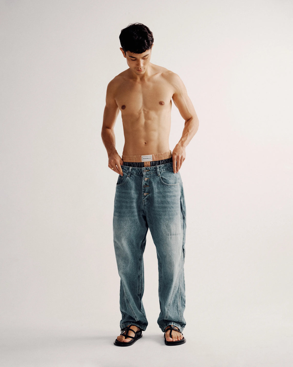 Barrel Denim Pants - Washed Indigo